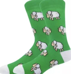 Akyol Schapen Sokken - Groene Sokken - Kerstsokken - Sokken Boer - Boeren - Sokken - Kerst - Kerstcadeau - One Size - Hoge Sokken - Sok - Kerstsok - Cadeau - Kerstboom Hot