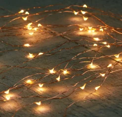 Anna's Collection Kerstlichtsnoeren^Set Van 2X Stuks Cascade Draadverlichting Lichtsnoer Met 160 Lampjes Warm Wit Met 8 Lichtdraden - Lichtsnoeren - Kerstverlichting