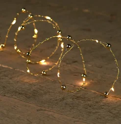 Anna's Collection Kerstlichtsnoeren^Set Van 2X Stuks Draadverlichting Lichtsnoer Met 20 Lampjes Warm Wit 200 Cm - Lichtdraden/Lichtsnoeren - Kerstverlichting