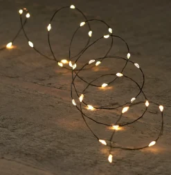 Anna's Collection Kerstlichtsnoeren^Set Van 6X Stuks Draadverlichting Lichtsnoer Met 20 Lampjes Warm Wit 100 Cm - Lichtdraden/Lichtsnoeren - Kerstverlichting