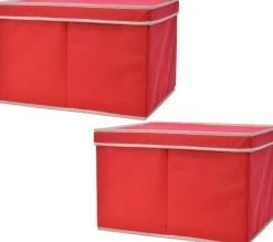 Decoris Kerstspullen Opbergers^Set Van 2X Stuks Kerstballen Opruimen Opbergdozen Voor 24 Kerstballen Van 8 Cm - Kerstballen Opruimen/Opbergen