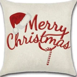 By Javy Sierkussen Kerst - Letters Kerstmuts - Sierkussen - Kerst - 45X45 Cm - Sierkussen - Polyester Cheap