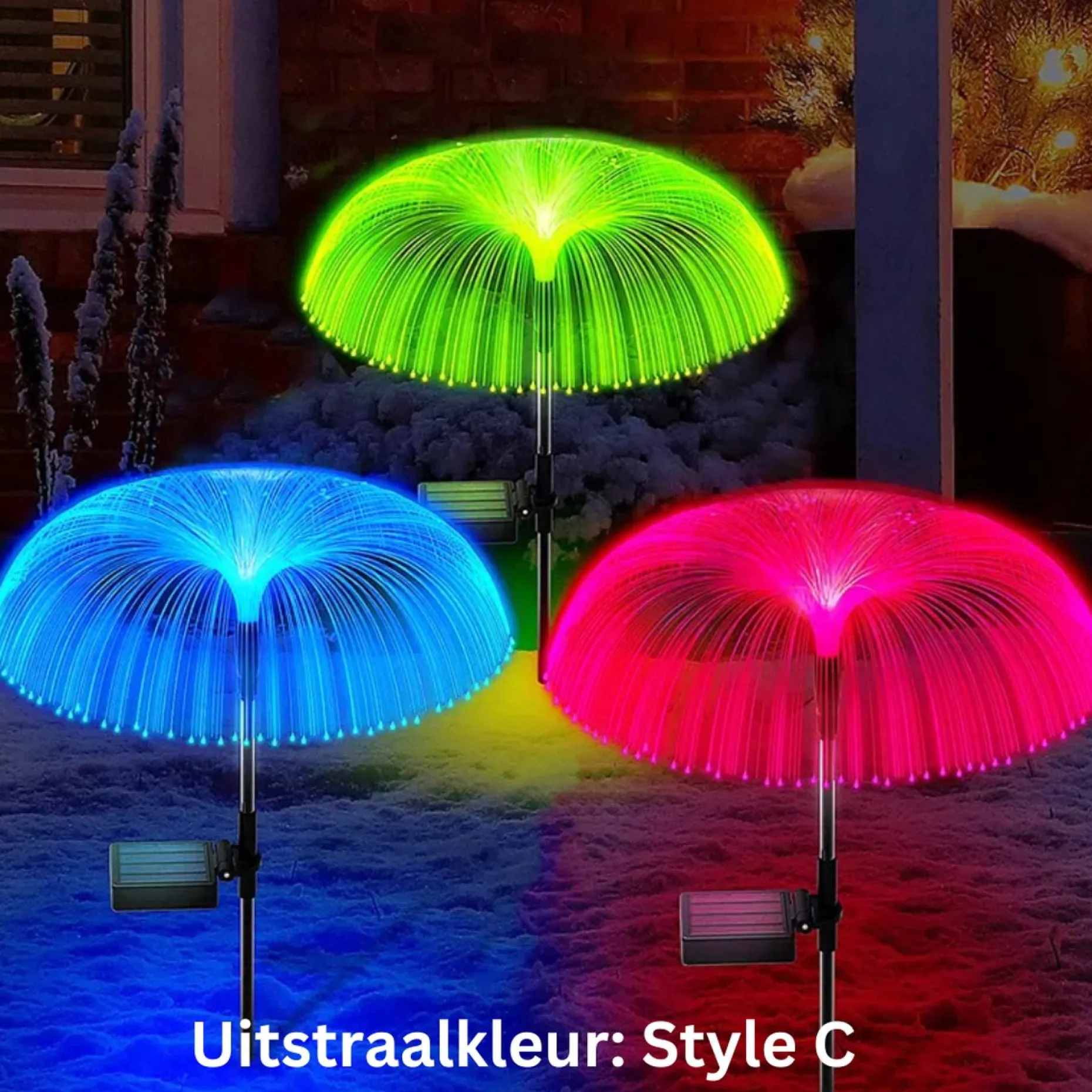Merkloos’’ Kerstlasers^Solar Jellyfish Lamp - Tuinlamp - Led - Zonne-Energie - Veranderende Kleur - Solar Tuinlamp - Tuinlamp Zonne-Energie