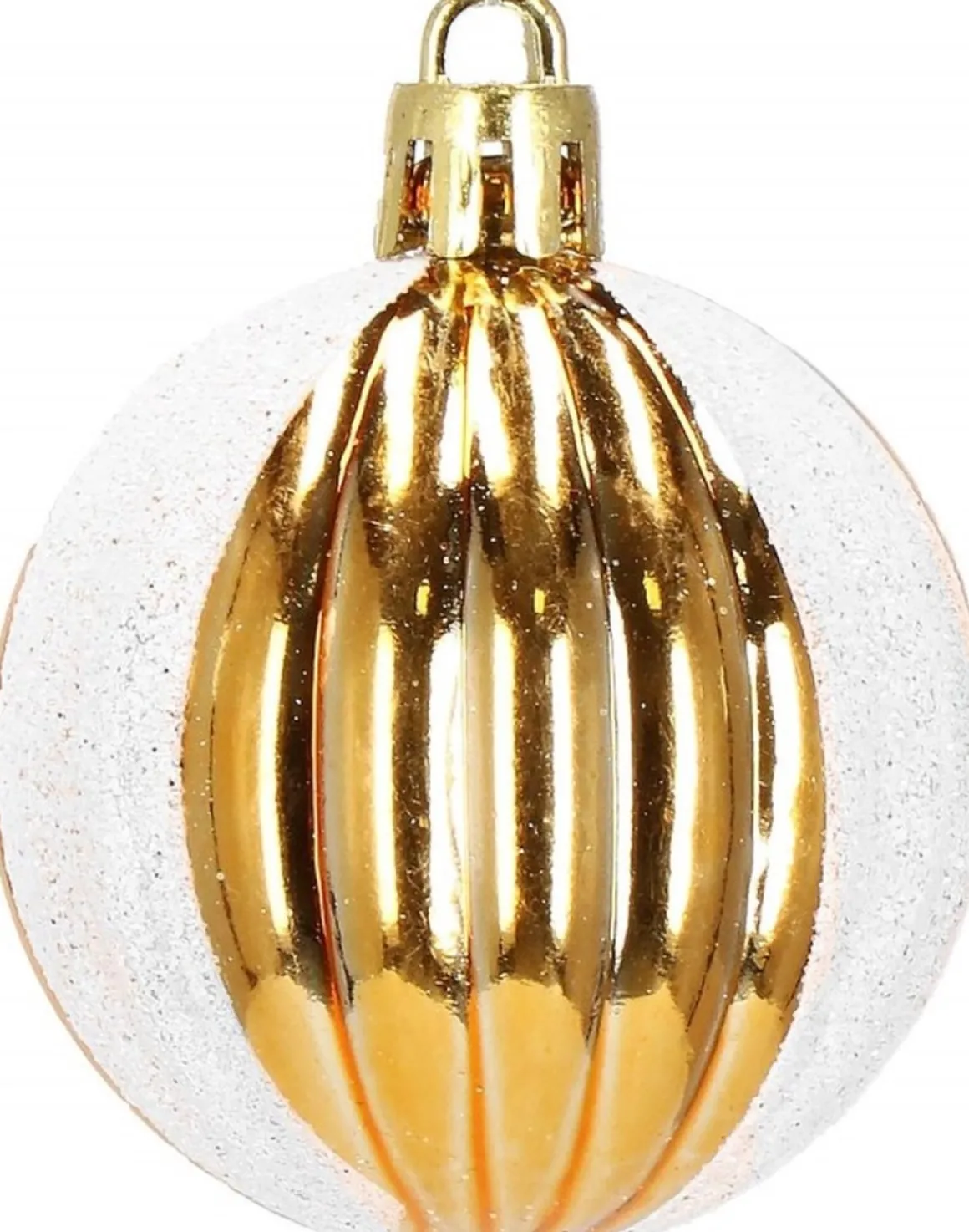 springos Kerstballen | Kerstversiering | Onbreekbaar | 153 Stuks | Goud/Wit Fashion