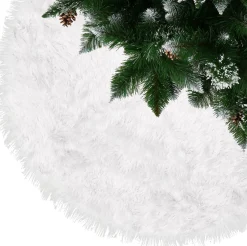 springos Kerstboomstandaarden^ Kerstboomrok | Kerstboomkleed | Kerstboomversiering | 72 Cm | Wit