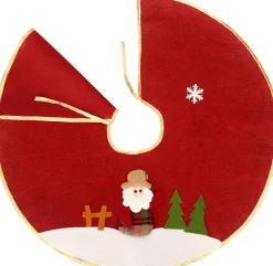 springos Kerstboomstandaarden^ Kerstboomrok | Kerstboomkleed | Kerstboomversiering | 57 Cm | Rood