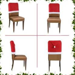 Merkloos Kerstpakketten^12 Stuks En 12 Kerstballen Decoratie-Kerst Stoelhoes, Feestelijke Stoelhoes Feest Stoelhoes.
