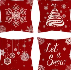 SUNMOOL Kerst Kussenhoes - Kussenhoes - Pillow Cover - 45 X 45Cm 4Stuks Type G Sale
