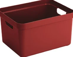 Sunware Kerstspullen Opbergers^ Kerstversiering Opbergboxen - Set 2X Stuks - 44 X 34 X 24 Cm - Rendieren Print Deksel