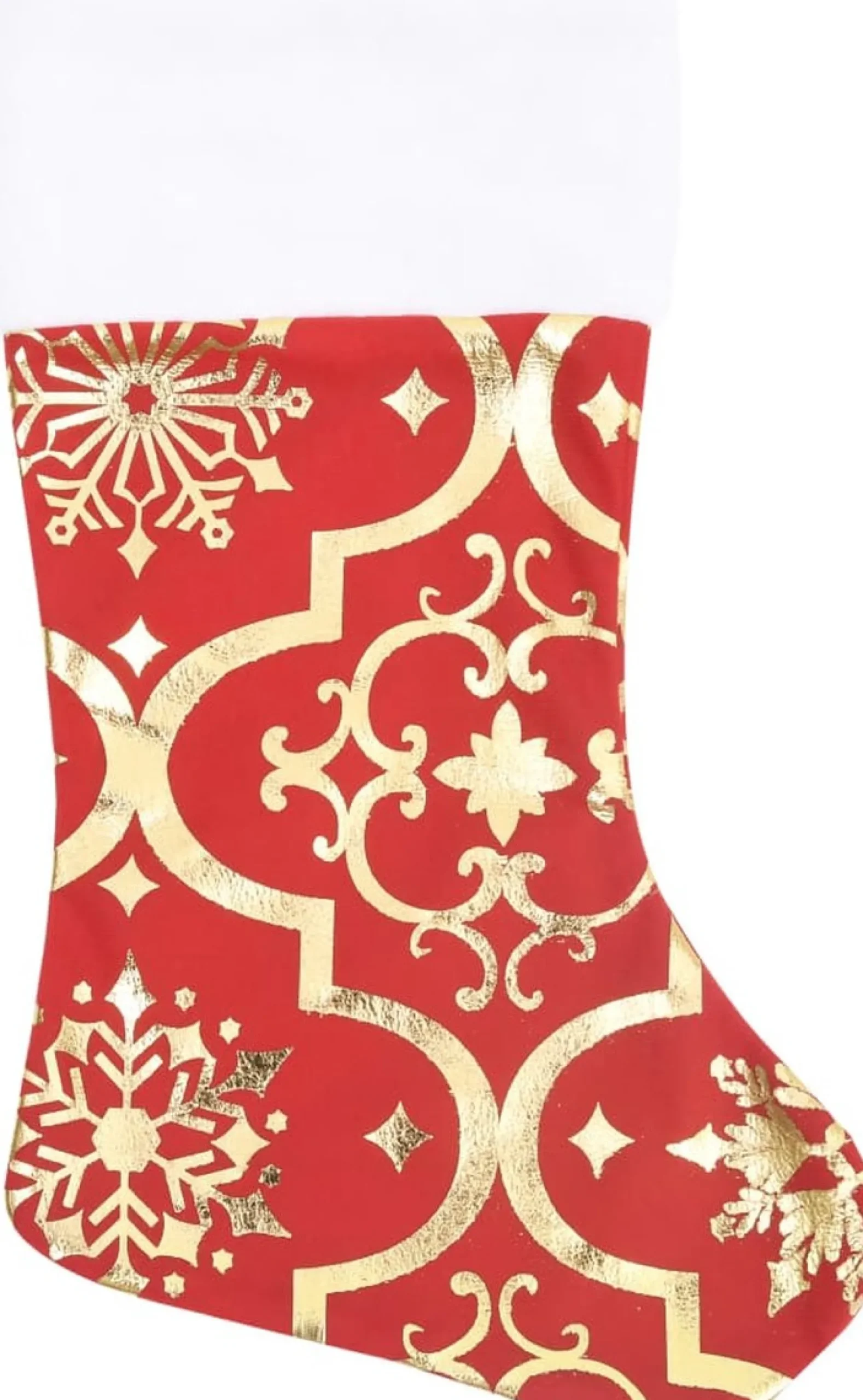 The Living Store Kerstboomstandaarden^ Kerstboomrok 122 Cm - Met Sneeuwpatroon - Inclusief Kerstsok Rood