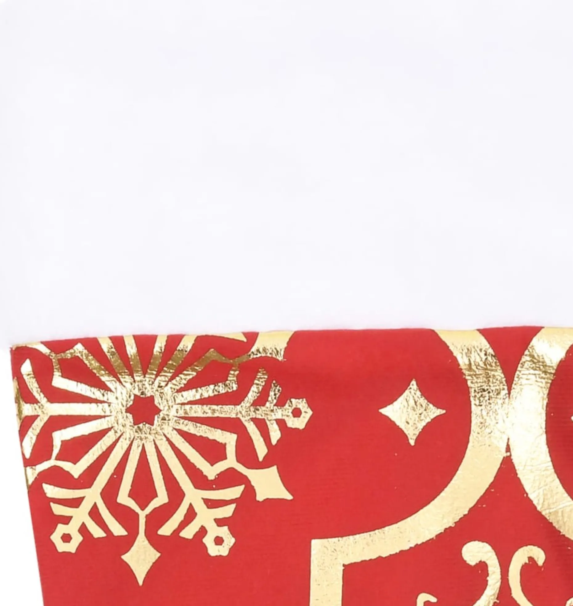 The Living Store Kerstboomstandaarden^ Kerstboomrok 122 Cm - Met Sneeuwpatroon - Inclusief Kerstsok Rood