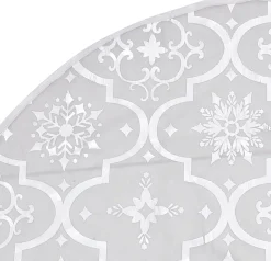 The Living Store Kerstboomstandaarden^ Kerstboomrok Luxe Met Sok 90 Cm Stof Kerstboomrok Wit