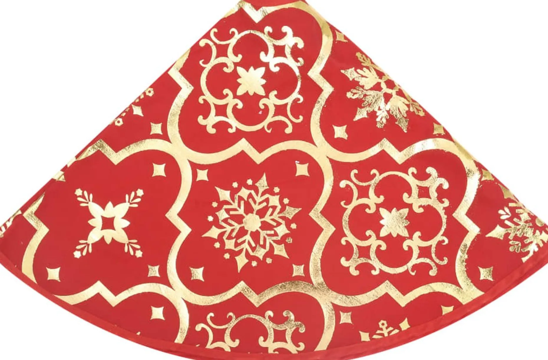The Living Store Kerstboomstandaarden^ Kerstboomrok 90 Cm - Met Sneeuwpatroon - Inclusief Kerstsok Rood