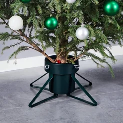The Living Store Kerstboomstandaarden^ Kerstboomstandaard Metaal/Kunststof - 46 X 46 X 19 Cm - 2.1 M Boomhoogte - 2L Waterreservoir - 50-120 Mm Diameter