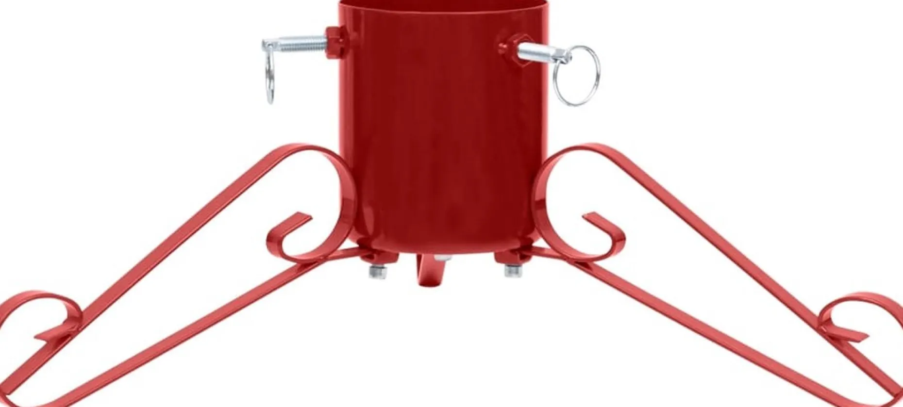 The Living Store Kerstboomstandaarden^ Kerstboomstandaard - Rood Metaal - 58 X 58 X 21 Cm - Geschikt Voor 2.1 M Echte Boom - Watertank- 1.2 L - Stamdiameter- 35-90 Mm