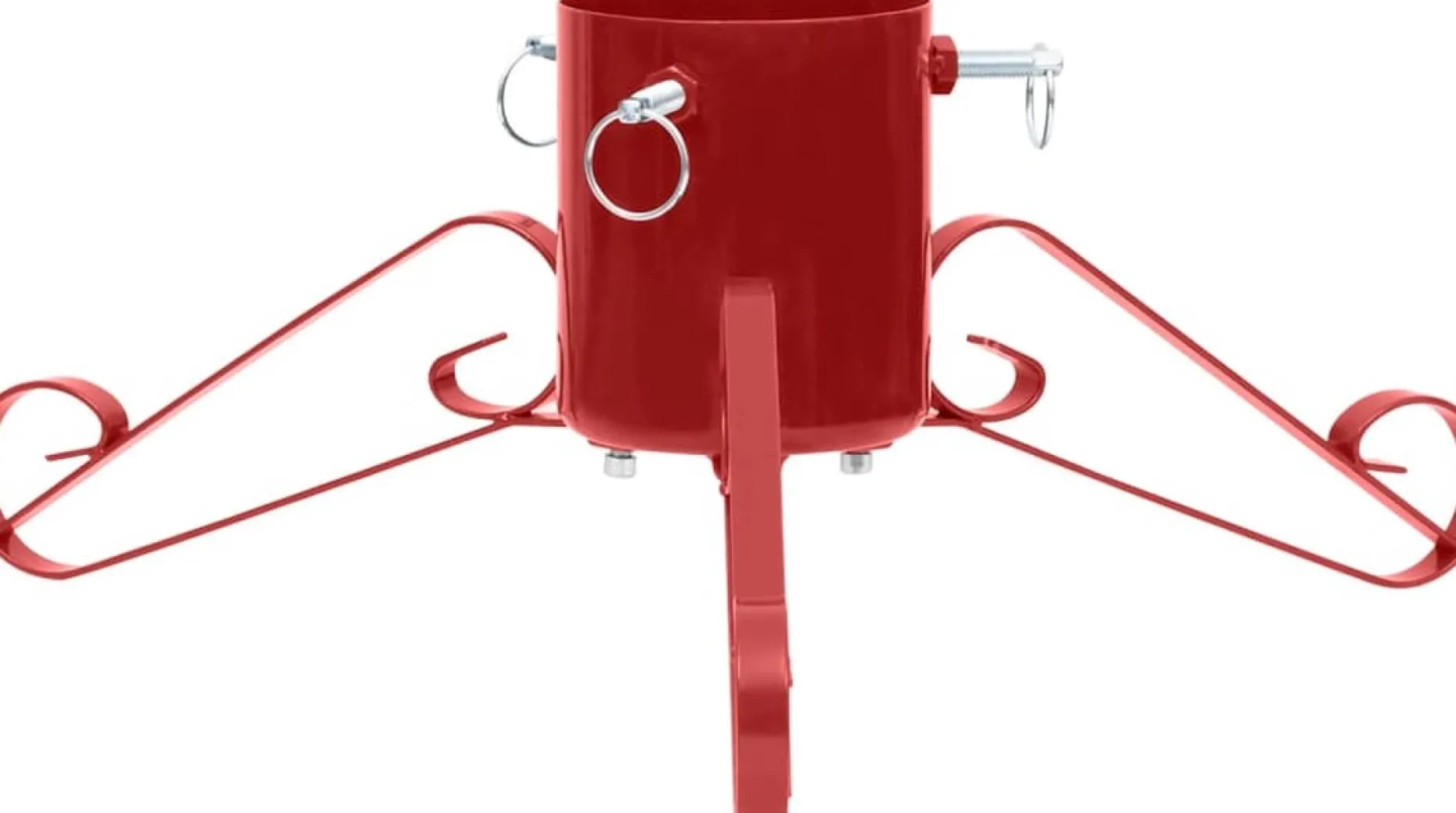 The Living Store Kerstboomstandaarden^ Kerstboomstandaard - Rood Metaal - 58 X 58 X 21 Cm - Geschikt Voor 2.1 M Echte Boom - Watertank- 1.2 L - Stamdiameter- 35-90 Mm