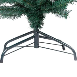 The Living Store Decoratieve Kerstbomen^ Kunstkerstboom - 210 Cm - Groen Pvc - Stalen Poten - 435 Uiteinden