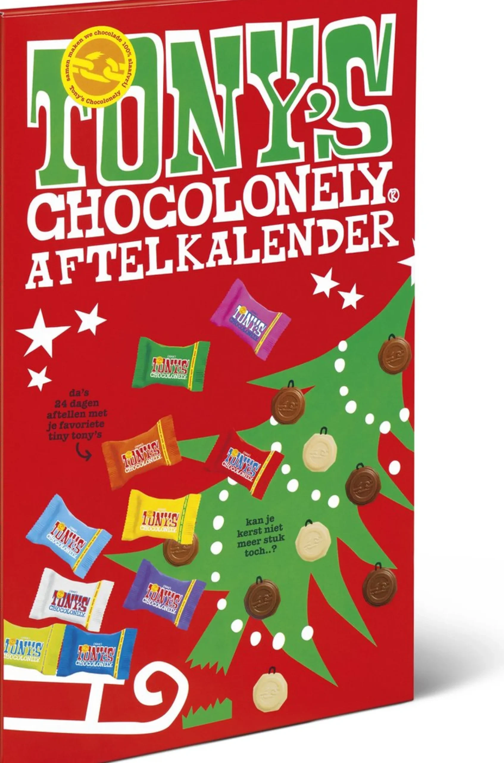 Tonyu0027s Chocolonely Adventskalenders^Tony's Chocolonely Mega Kerst Adventskalender Chocolade 2023 - Grote Aftelkalender - Kerst Cadeau - Sint Kado - 10 Verschillende Smaken Tiny Tony's In Een Kerstkalender - Fairtrade Belgische Chocolade