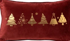 Sierkussen.nl Trees - Kussenhoes 30X50 Cm Kerst Decoratie - Velvet Hot