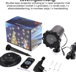 Trend24 Kerstlasers^ - Kerst Projector Met Figuren - Kerstlasers - Led Laser Projector Met Sneeuwvlokken - Kerstprojector - Sneeuw Projector - Kerstverlichting Voor Binnen En Buiten - Inclusief Afstandsbediening