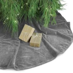 Unique Living Kerstboomstandaarden^ - Treeskirt Kelsey 120Ocm Dark Grey - Kerstboomkleed