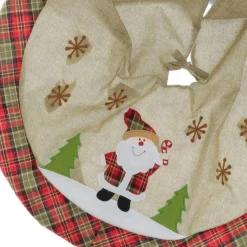 Unique Living Kerstboomstandaarden^ - Treeskirt Riff 90X90Cm Santa - Kerstboomkleed