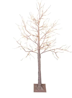 Anna's Collection Verlichte Kerstfiguren^Verlichte Figuren Witte Lichtboom/Metalen Boom/Berkenboom Met 120 Led Lichtjes 130 Cm - Kerstversiering/Kerstdecoratie