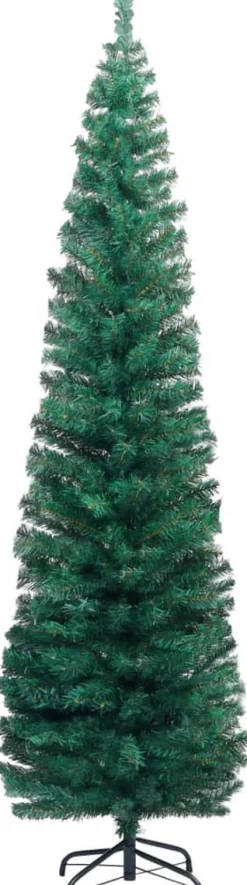 VidaLife Kunstkerstbomen^ Kunstkerstboom Met Standaard Smal 210 Cm Pvc Groen