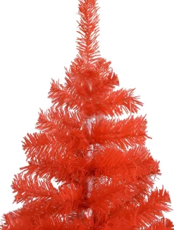 VidaLife Kunstkerstbomen^ Kunstkerstboom Met Led's En Standaard 210 Cm Pvc Rood