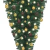 VidaLife Kunstkerstbomen^ Kunstkerstboom Omgekeerd Met Led's En Kerstballen 150 Cm