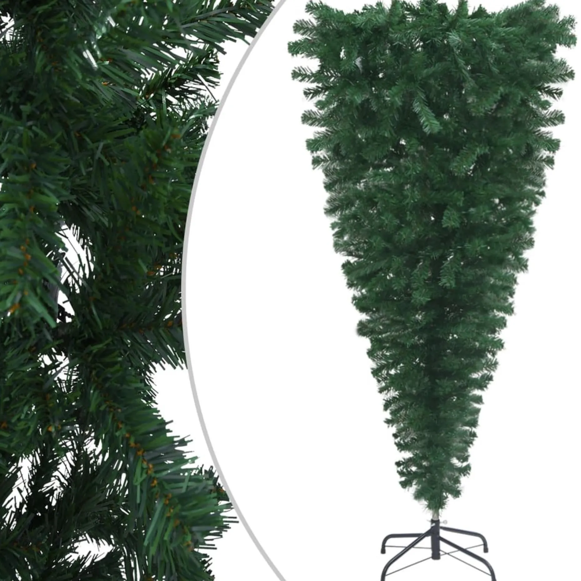 VidaLife Kunstkerstbomen^ Kunstkerstboom Omgekeerd Met Led's En Kerstballen 150 Cm