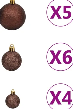 VidaLife Kunstkerstbomen^ Kunstkerstboom Omgekeerd Met Led's En Kerstballen 150 Cm