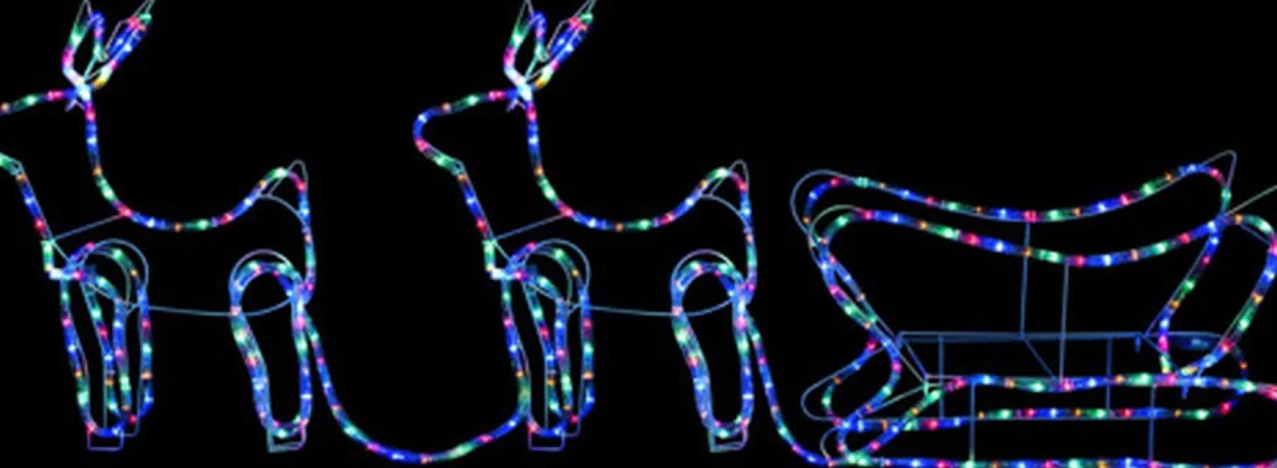 vidaXL Verlichte Kerstfiguren^ Buitenkerstversiering Rendier En Slee 576 Led's