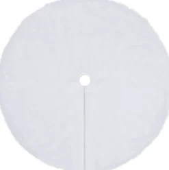 vidaXL Kerstboomstandaarden^ Kerstboomrok 90 Cm Kunstbont Wit