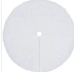 vidaXL Kerstboomstandaarden^ Kerstboomrok 90 Cm Kunstbont Wit