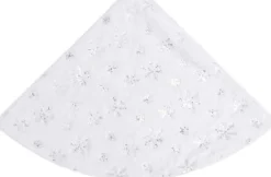 vidaXL Kerstboomstandaarden^ Kerstboomrok Luxe 90 Cm Kunstbont Wit