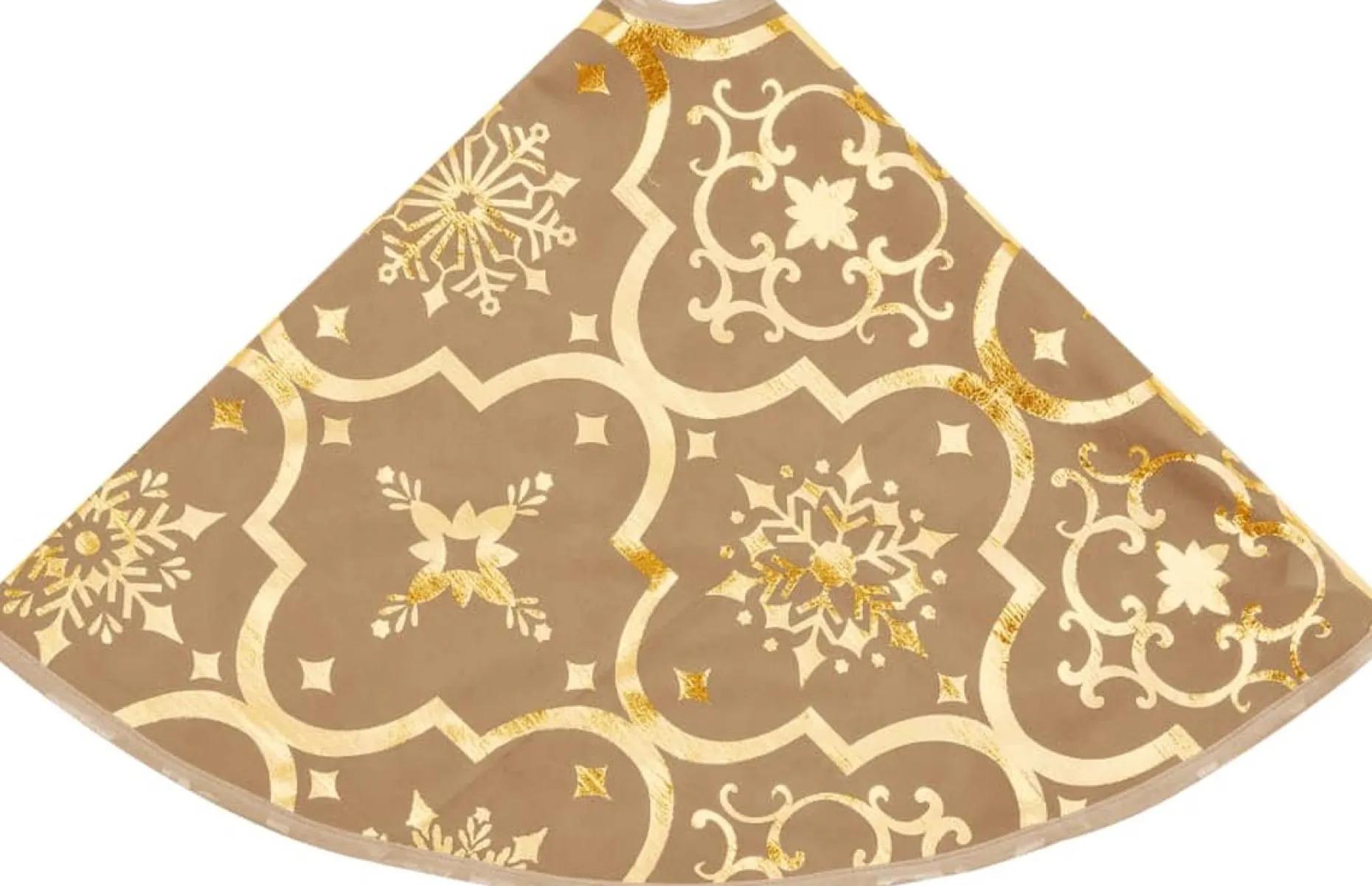 vidaXL Kerstboomstandaarden^ Kerstboomrok Luxe Met Sok 90 Cm Stof Geel