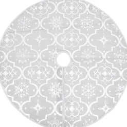 vidaXL Kerstboomstandaarden^ Kerstboomrok Luxe Met Sok 122 Cm Stof Wit