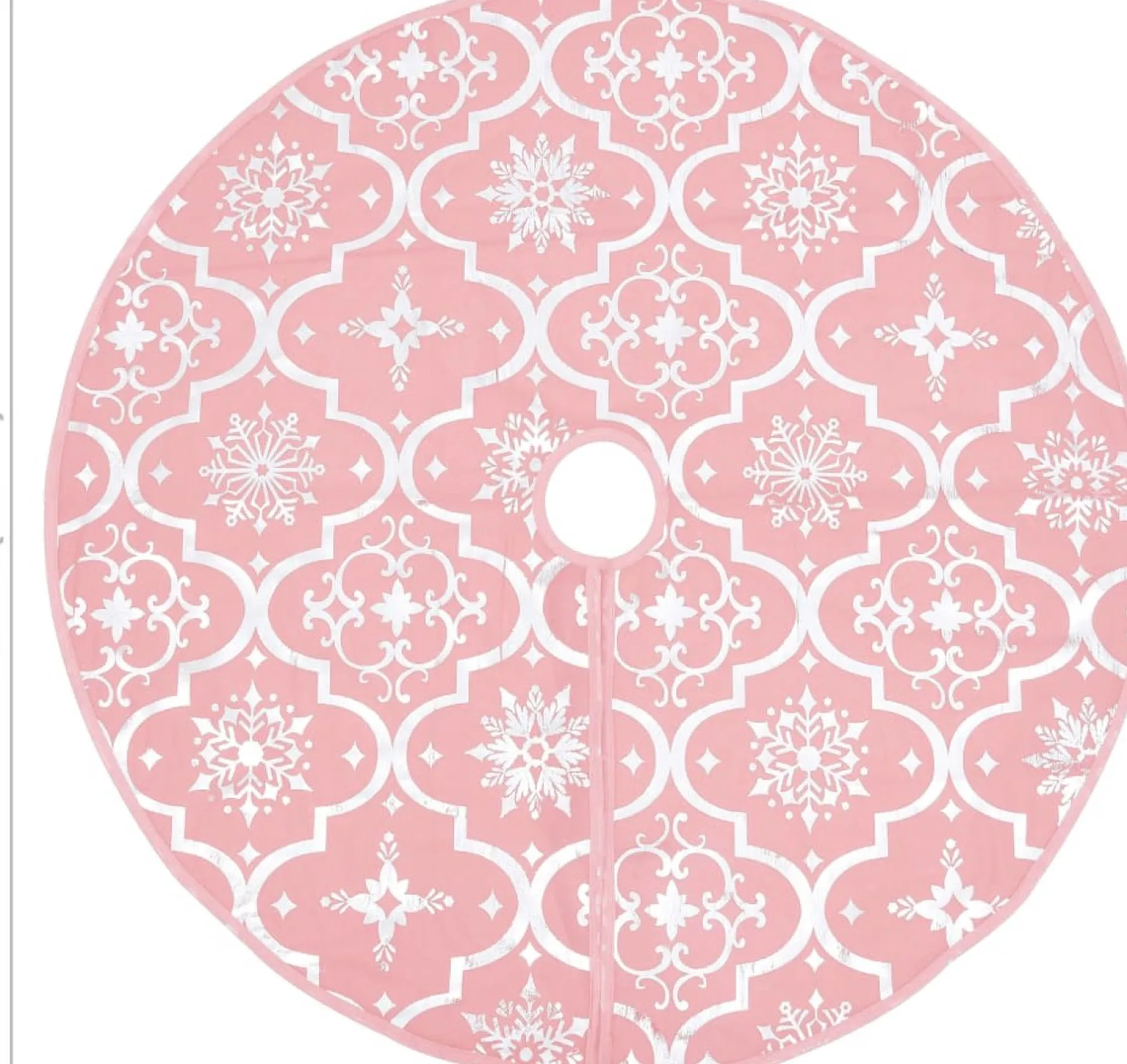 vidaXL Kerstboomstandaarden^ Kerstboomrok Luxe Met Sok 90 Cm Stof Roze
