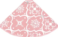 vidaXL Kerstboomstandaarden^ Kerstboomrok Luxe Met Sok 90 Cm Stof Roze
