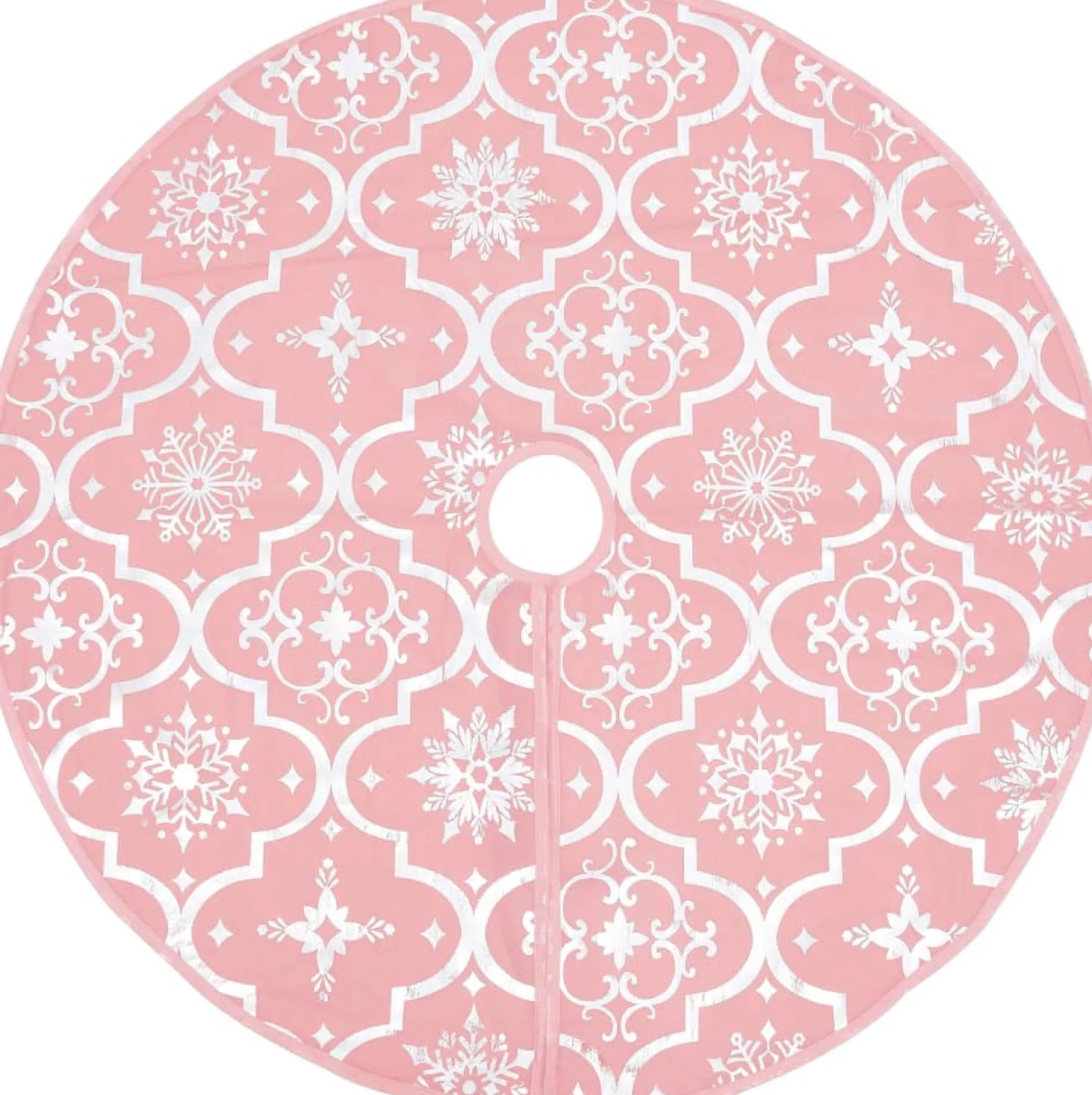 vidaXL Kerstboomstandaarden^ Kerstboomrok Luxe Met Sok 90 Cm Stof Roze