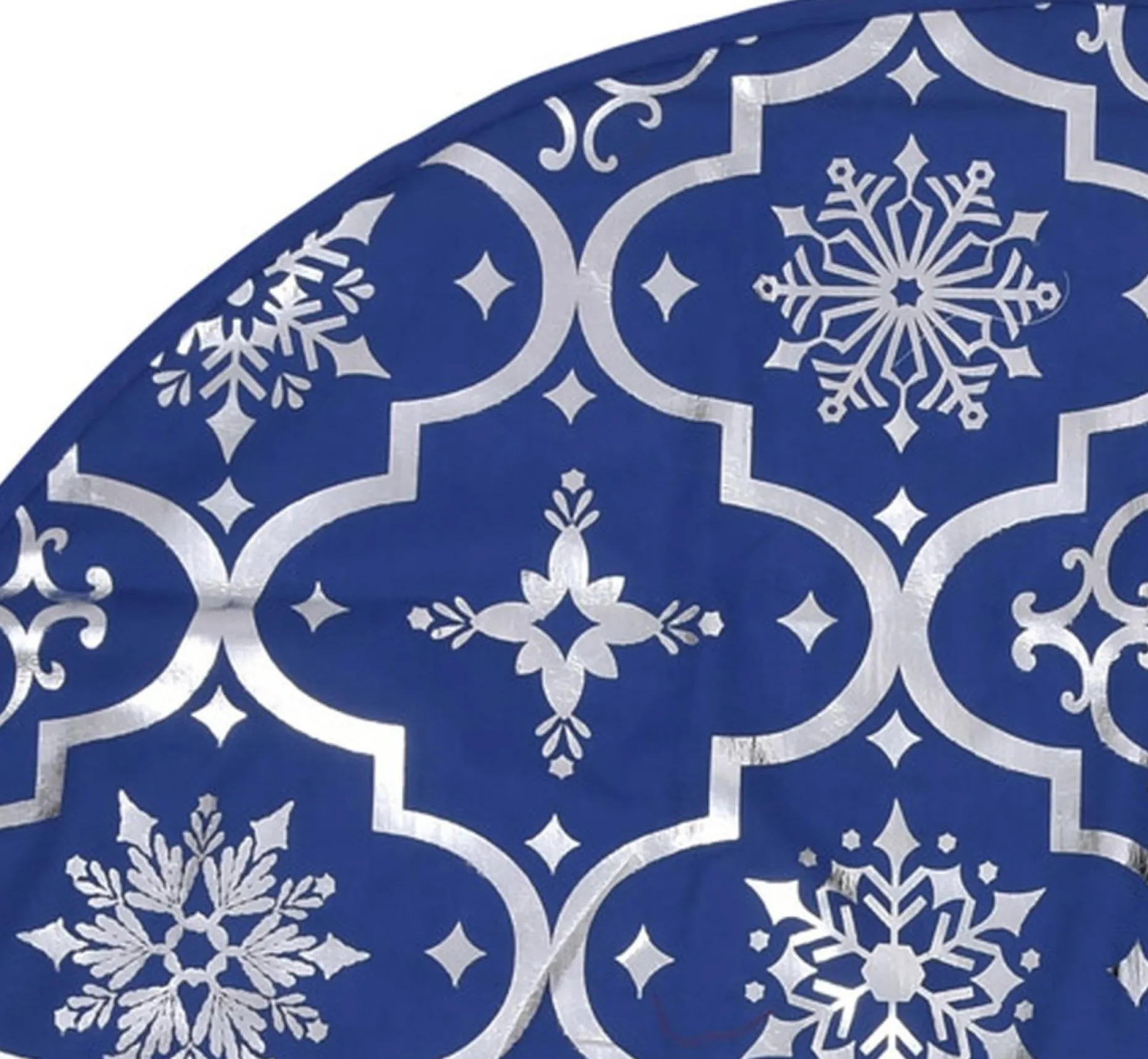 vidaXL Kerstboomstandaarden^ Kerstboomrok Luxe Met Sok 90 Cm Stof Blauw