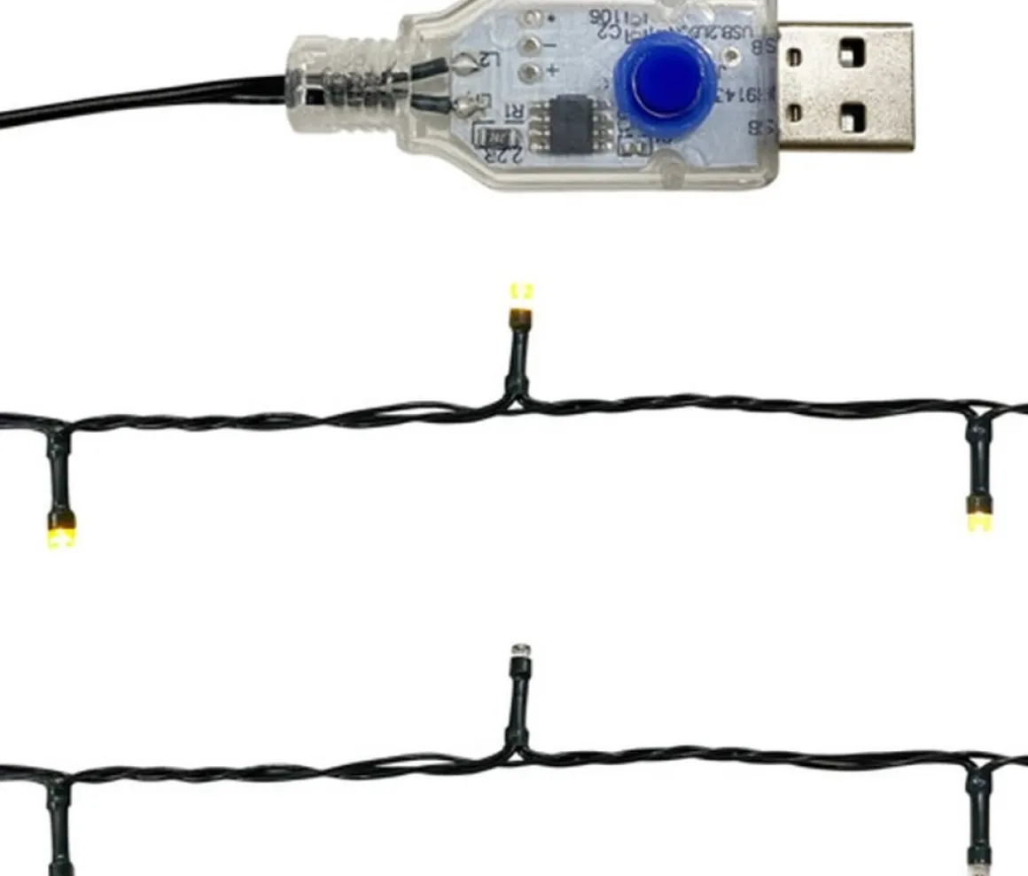vidaXL Kerstslinger Met Led-Lampjes 5 M Blauw Best
