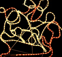 vidaXL Verlichte Kerstfiguren^ Kerstverlichting 6 Rendieren En Slee 2160 Led's Xxl 7 M