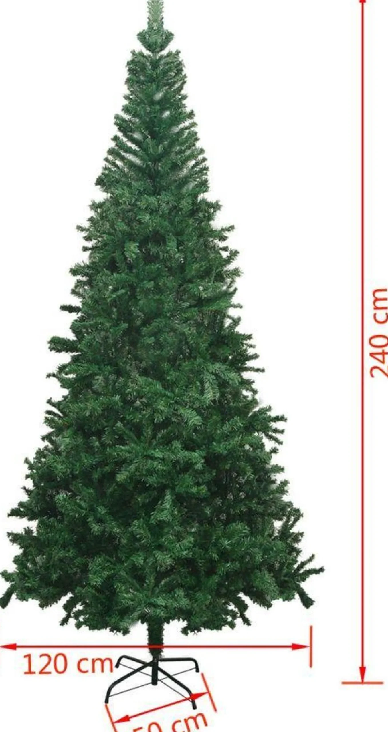 vidaXL Decoratieve Kerstbomen^ Kunstkerstboom L 240 Cm