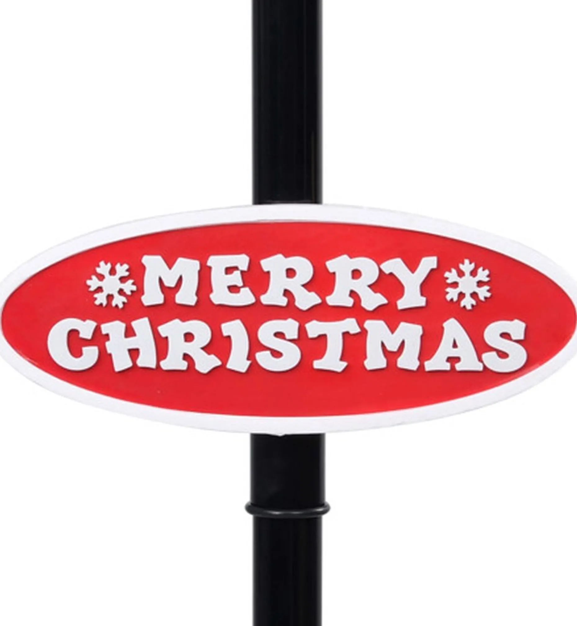 vidaXL Verlichte Kerstfiguren^ Straatlantaarn Met Kerstman 81X40X188 Cm Pvc Zwart En Rood
