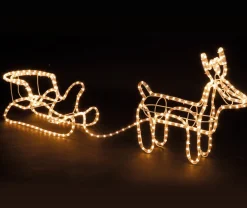 DecorativeLIghting Verlichte Kerstfiguren^Westfalia Buitenverlichting - Rendier Met Slee - Warm Wit