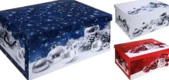 Merkloos Kerstspullen Opbergers^Witte Kerstballen/Kerstversiering Opbergbox 49 Cm