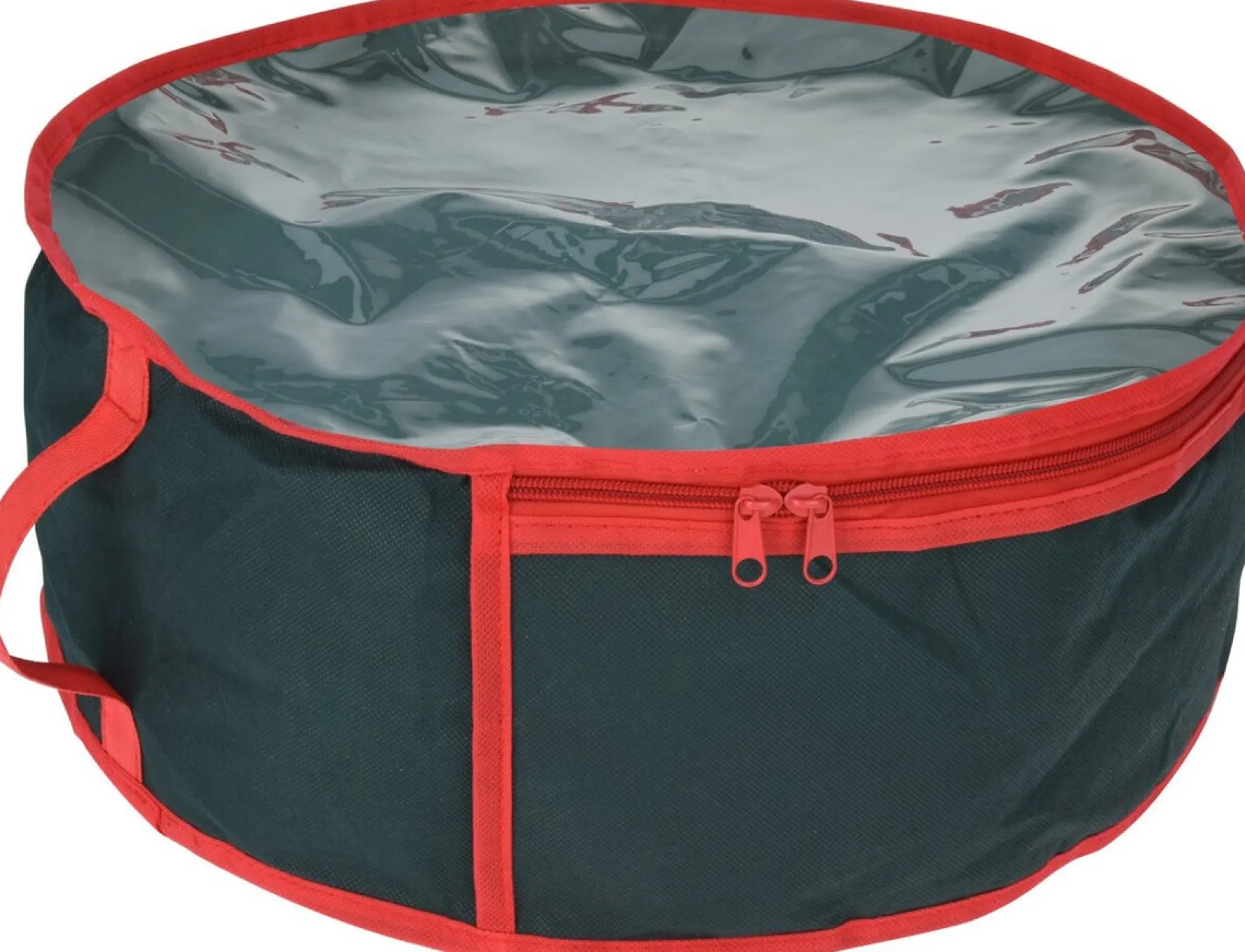 Merkloos Kerstspullen Opbergers^2X Stuks Opbergtassen Groen Voor Kerstkransen Tot 40 Cm - Kerstversieringen Opruimen/Opbergen